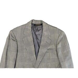 Brooks Brothers Brooksgate Men’s Blazer Gray Plaid 40R Two-Button